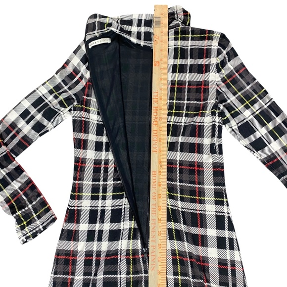 Alice Olivia Dress Women 6 Plaid Delora Turtleneck Mini Academia Preppy FLAW - Picture 10 of 12